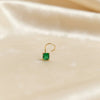 (Buy 1 get 1) Gold Polish Nose Pin with Square Multicolour Stones