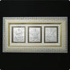 Silver Ganesh Lakshmi Saraswathi Frame