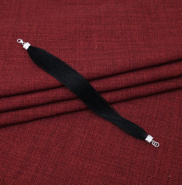 Black Thread Bracelet with Tassels
