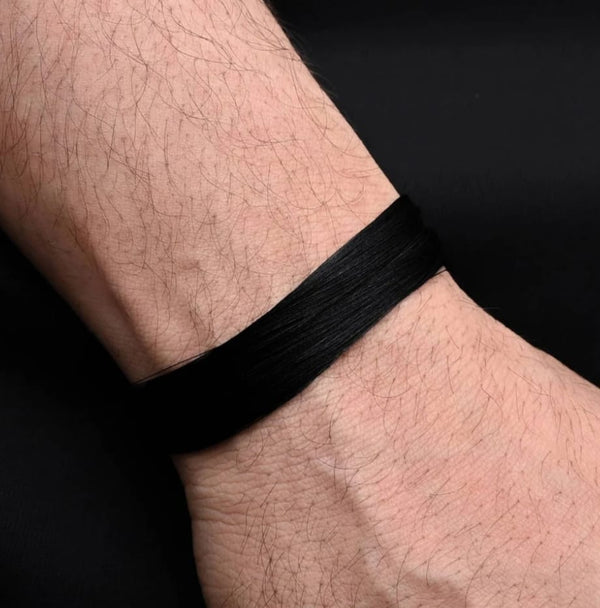 Black Thread Bracelet with Tassels