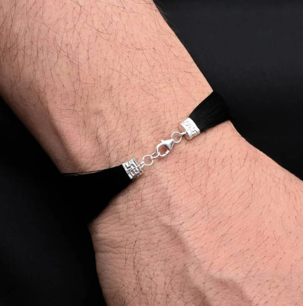 Black Thread Bracelet with Tassels