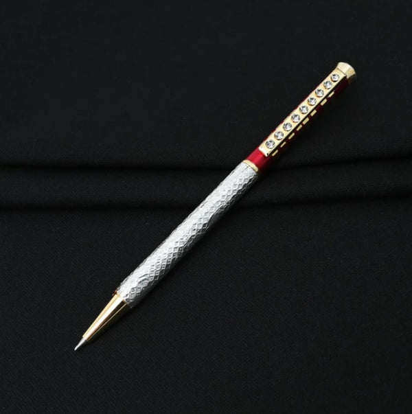 Silver Red Design With White Gemstone Pan