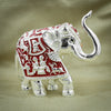 Silver Plated Antique Elephant Figurine For Interior Decor