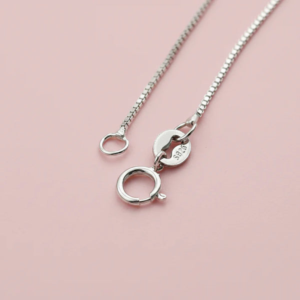 Box Design Silver Chain for Men & Women Pure Silver.